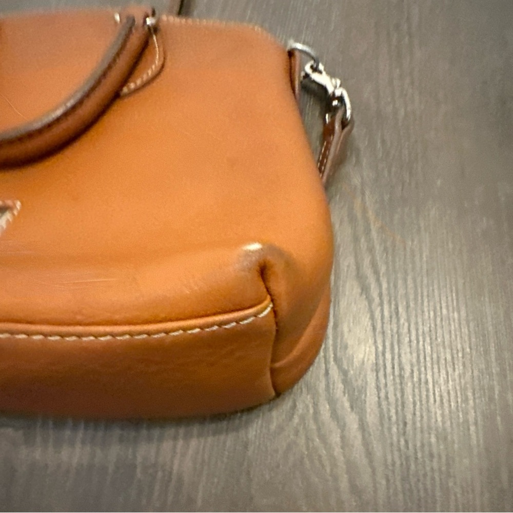 Dooney & Bourke Pebble Leather Satchel with‎ Crossbody Tan - Picture 10 of 16